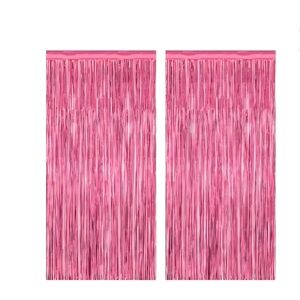 Source Unknown Pink Party Fringe Curtains